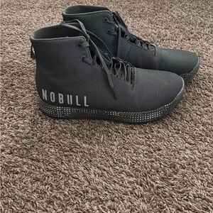 NOBULL Black Athletic High-Top Shoes with Minimalist Design